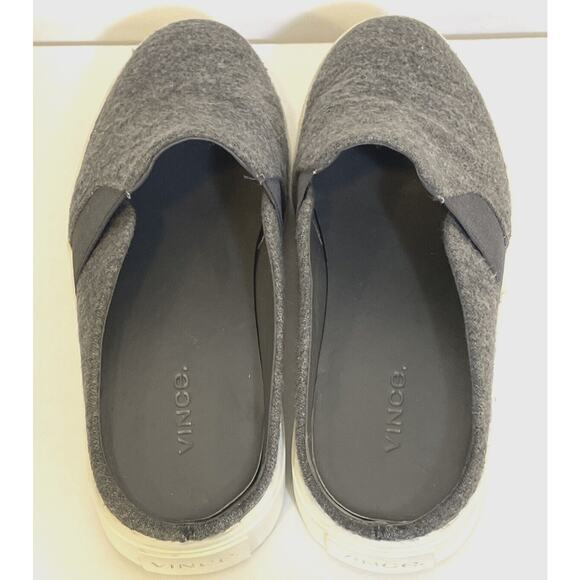 Vince Blaire Women‎ Sneaker Platform Mule Slip On Slide Shoe Gray Wool Size 7.5 - Picture 6 of 9